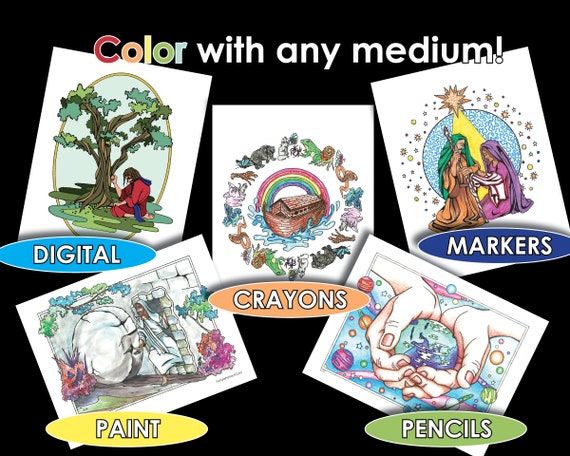 New testament coloring pages colouring activity bundle jesus christ bible christian lds gospel e follow me general conference instant download