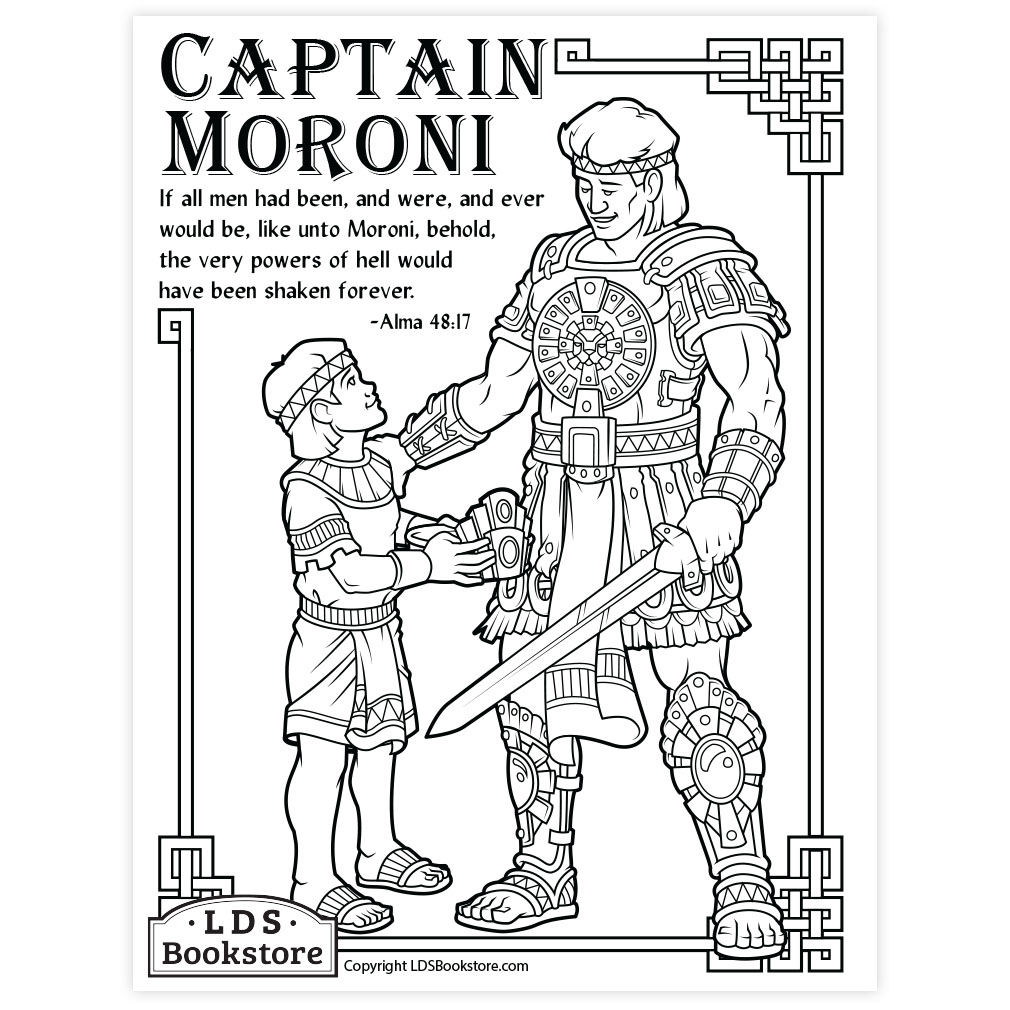 Captain moroni coloring page
