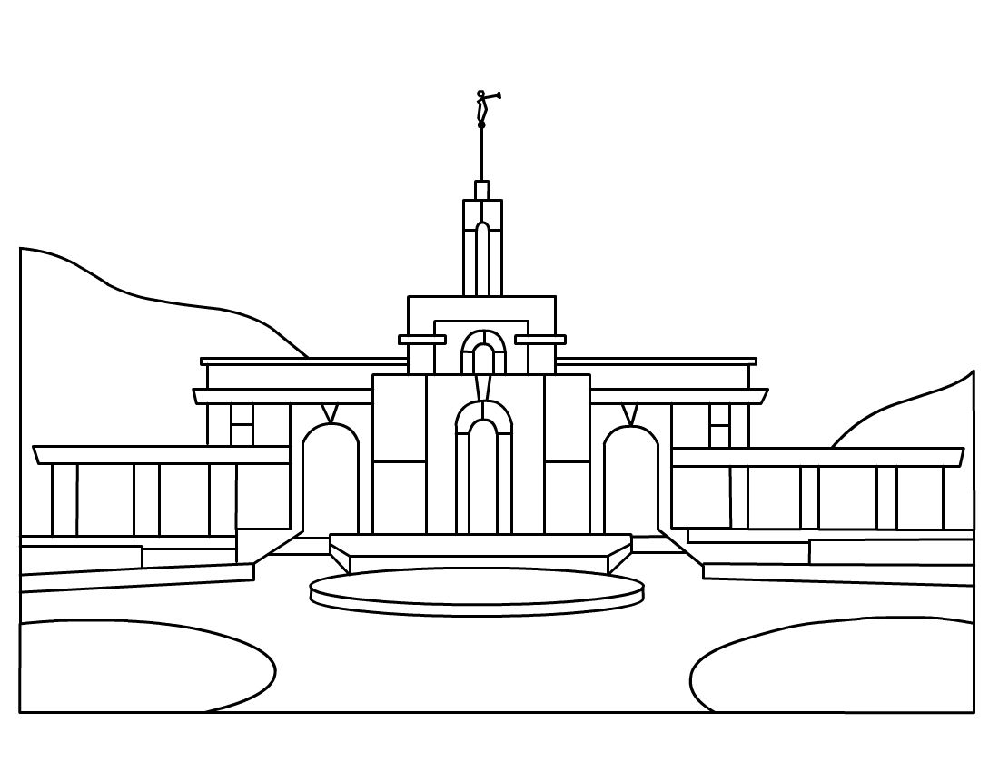 Temple coloring pagecute idea for fhe lesson about temples lds coloring pages lds temples lds pictures