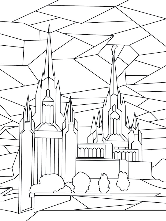 San diego california temple coloring page