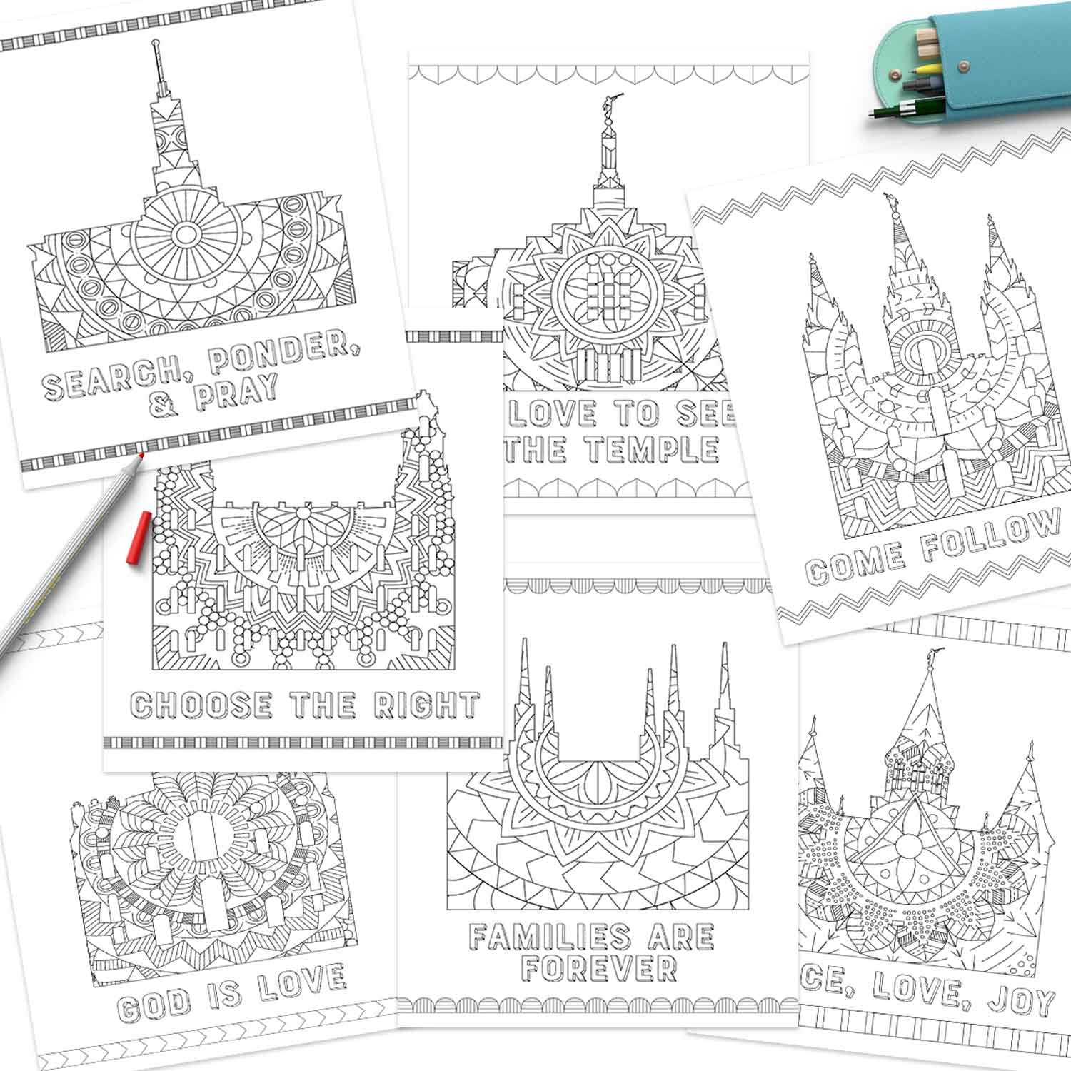 Temple coloring pages latter