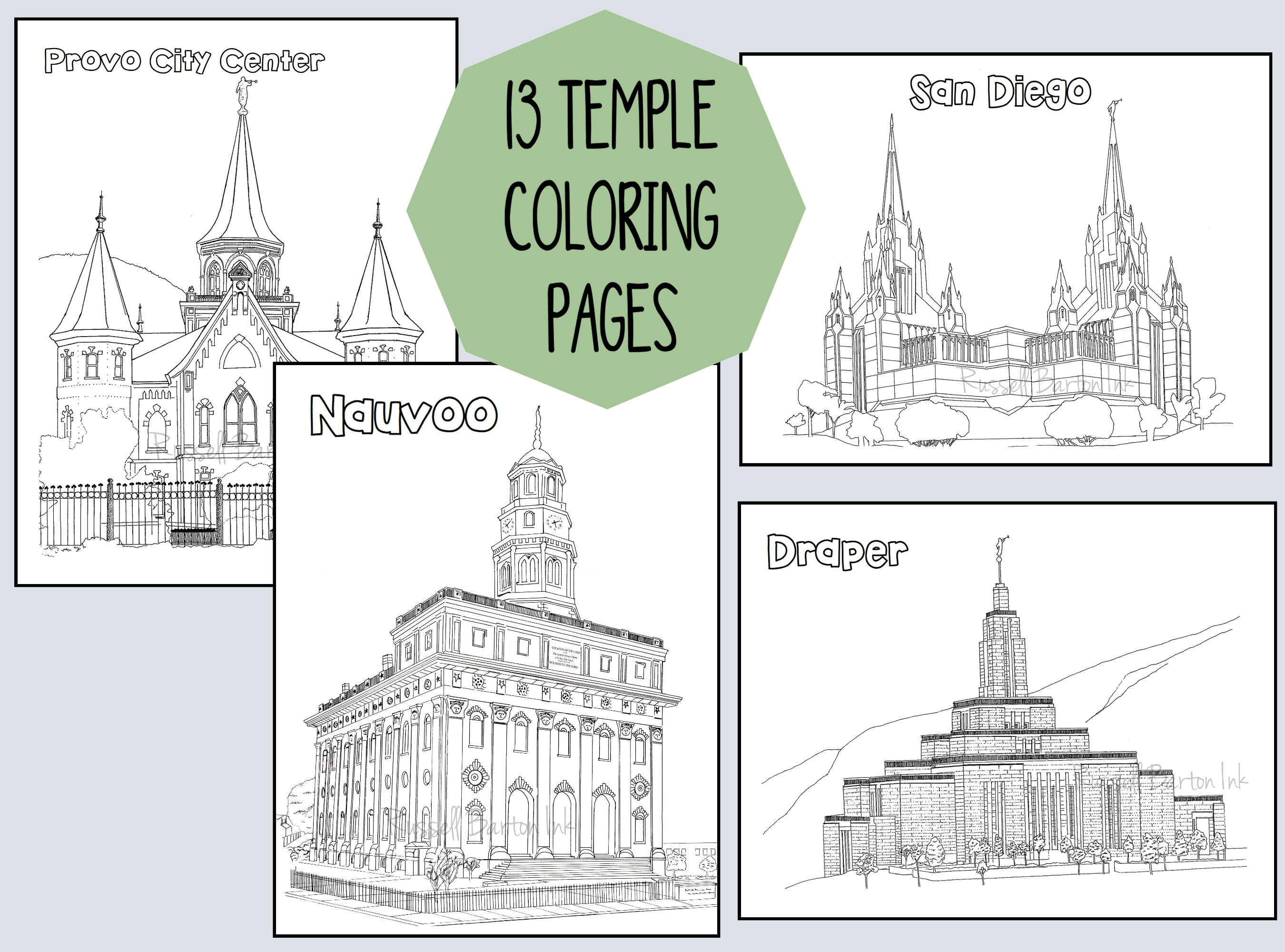 Lds coloring pages lds temple coloring pages lds primary general conference packet