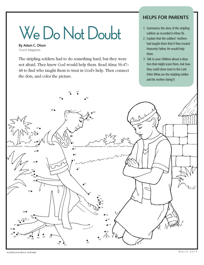 Primarily inclined coloring pages from ldsorg