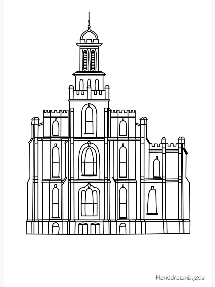 Logan utah lds temple art board print for sale by handdrawnbyzoe
