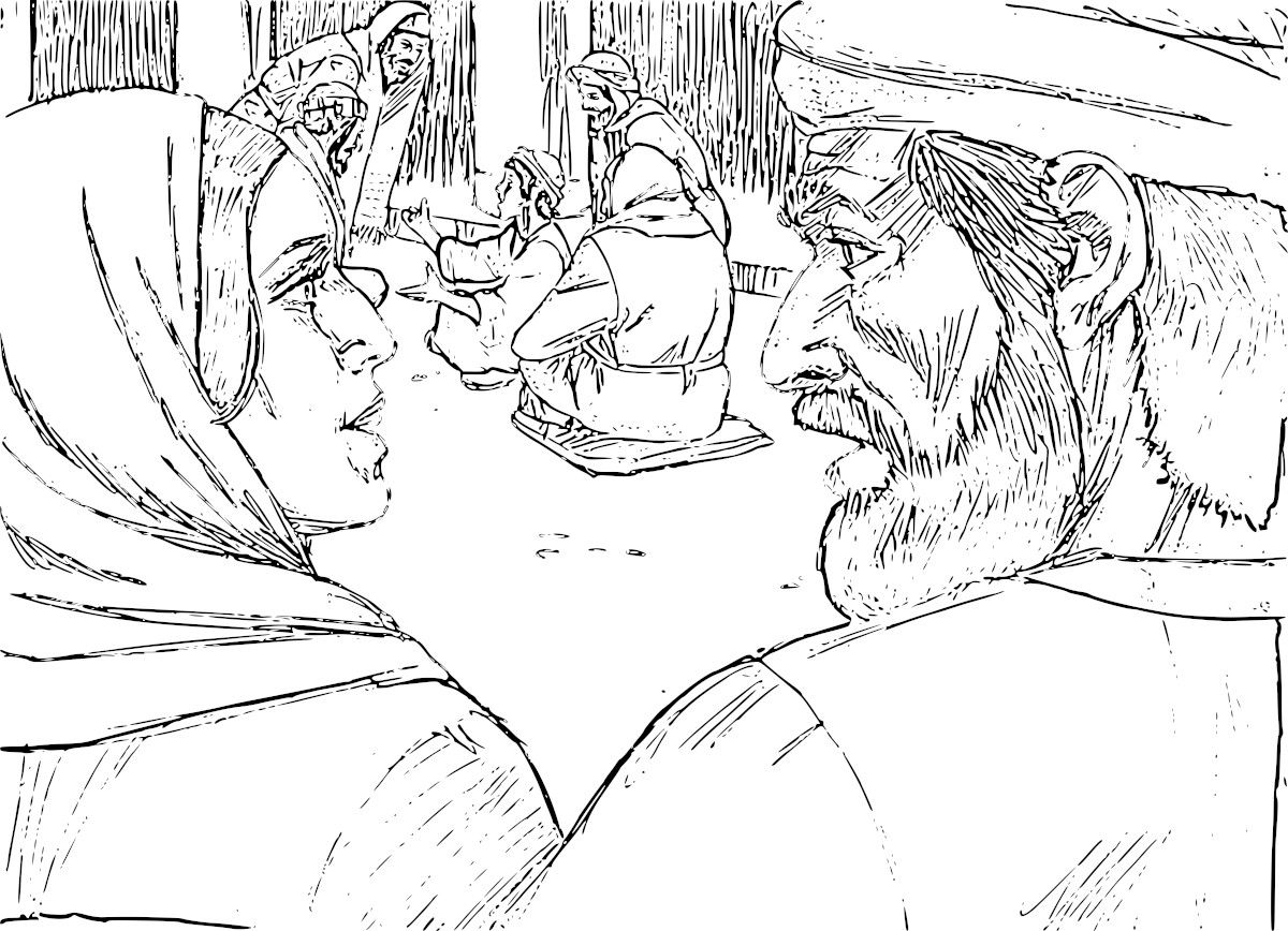 The presentation of jesus at the temple coloring pages