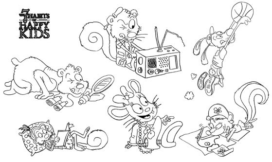 Coloring pages leader in me happy kids seven habits