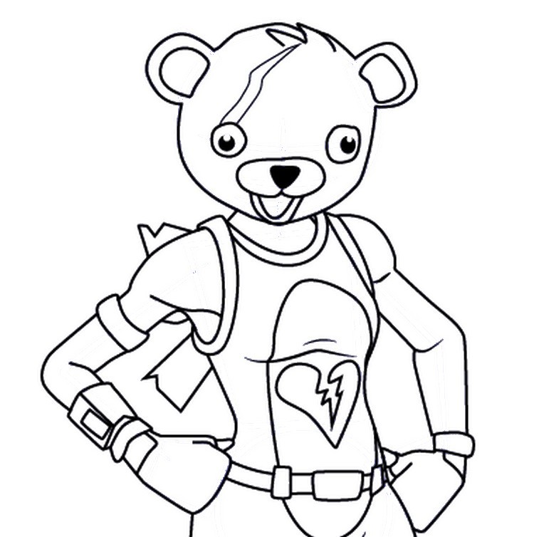 Coloring page most popular fortnite skins cuddle team leader