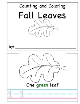 Count and color fall leaves book