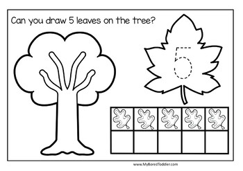 Autumn fall leaves coloring tracing sheets