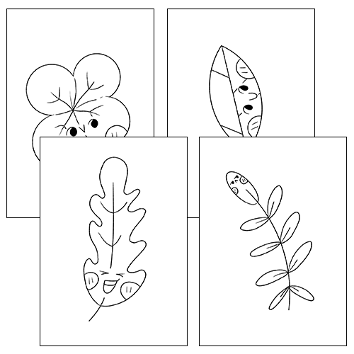 Leaves coloring bundle leaf coloring pages color by number dot to dot made by teachers
