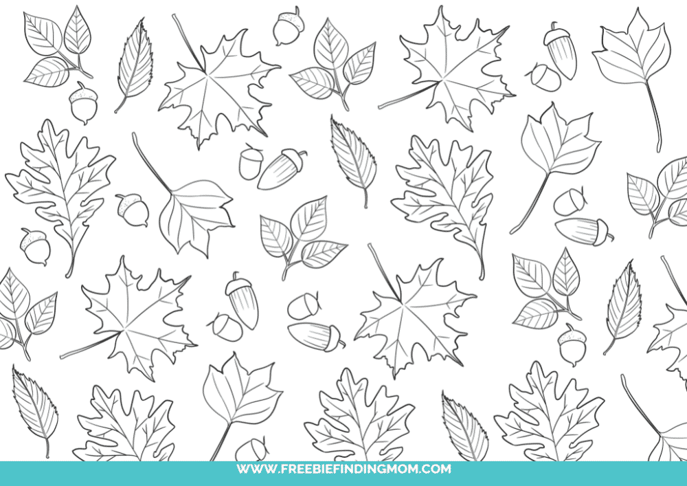 Free printable fall leaves coloring pages