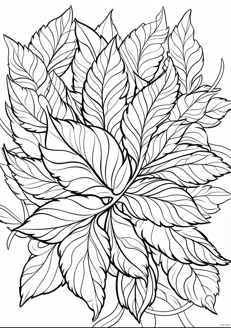 Autumn leaves detailed pattern