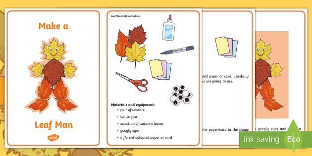 Leaf man craft instructions