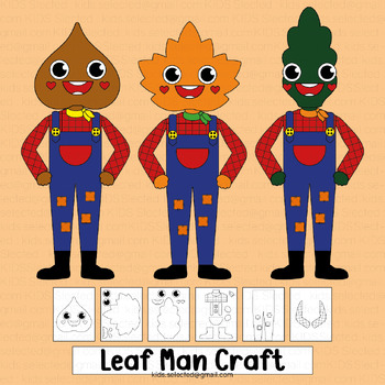 Leaf man craft fall bulletin board autumn coloring pages activities art template