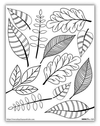 Free fall leaf coloring pages pdf download