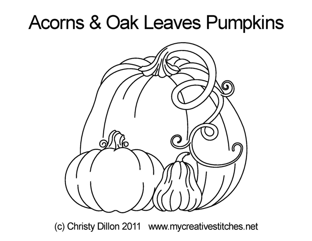 Acorns and oak leaves all pumpkins