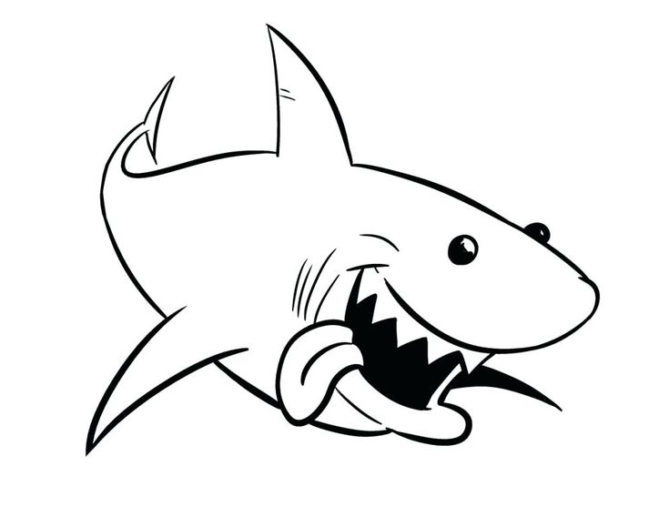 Shark coloring pages pdf printable