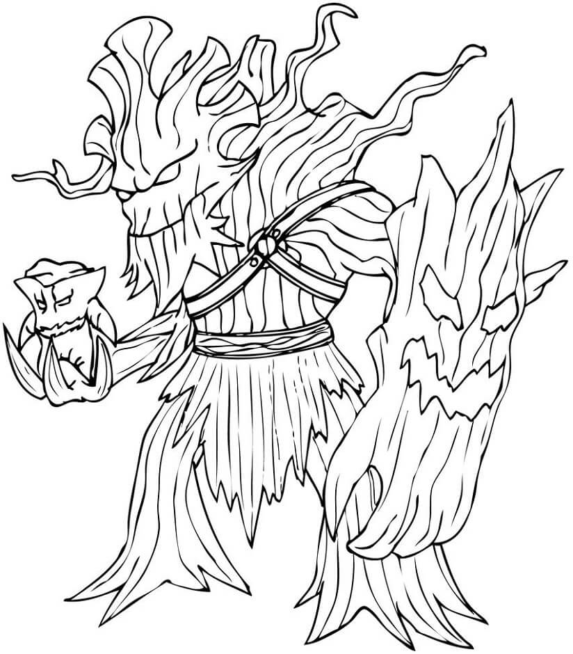 Maokai cute coloring page