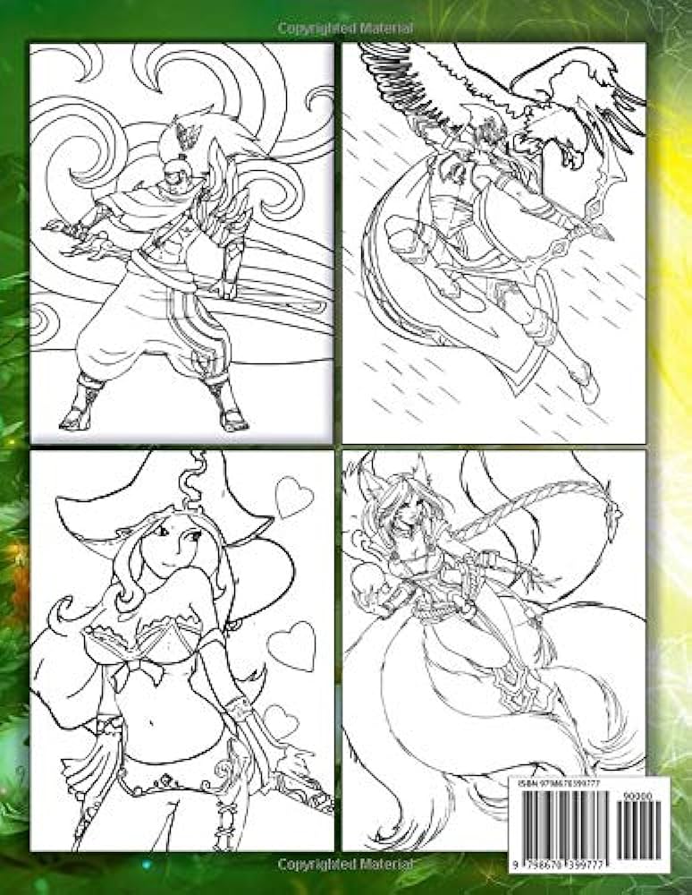 League of legends coloring book favorite by walls dana