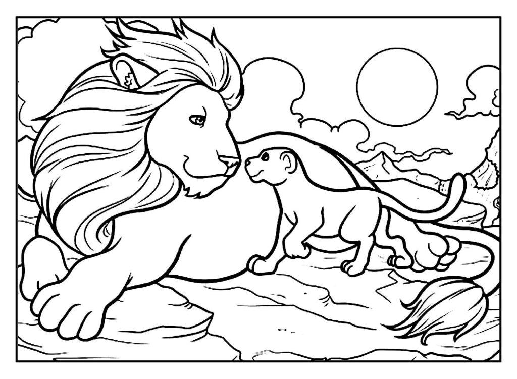 Desenhos de leão para colorir