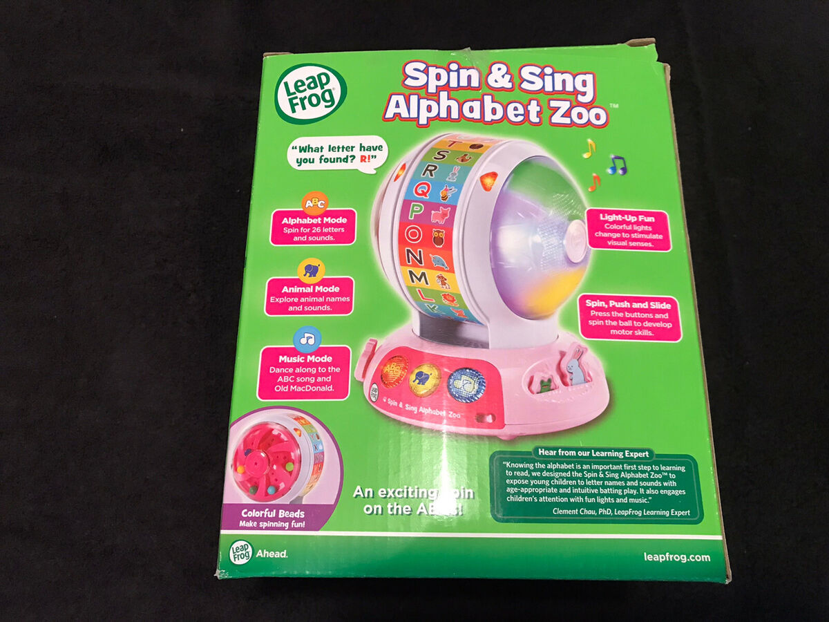 Nib leapfrog spin sing alphabet zoo exclusive pink color brand new open box