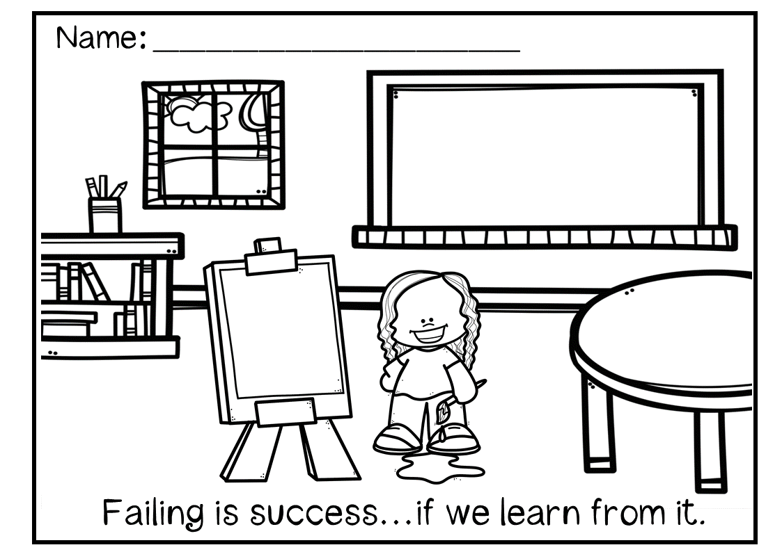 Growth mindset colouring pages for the early years k