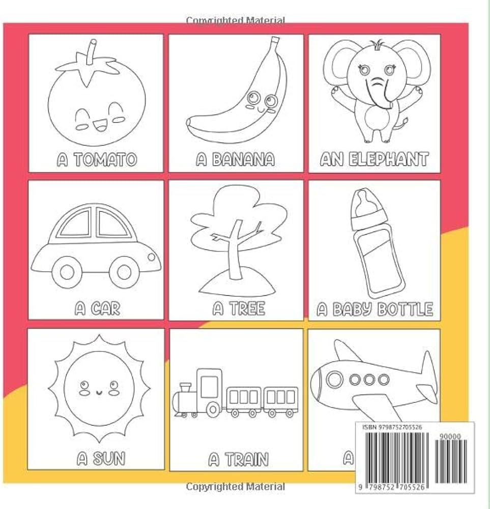 My first coloring book for kids ages year old cute simple toddler colouring pages different easy to color and learn pictures such as animals girls boys ages