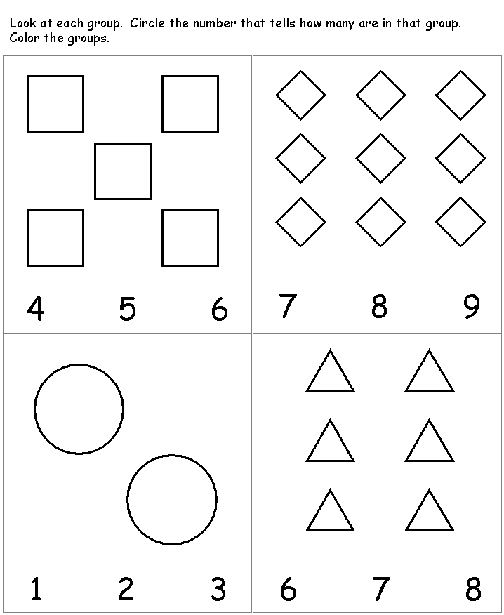 Preschool worksheets
