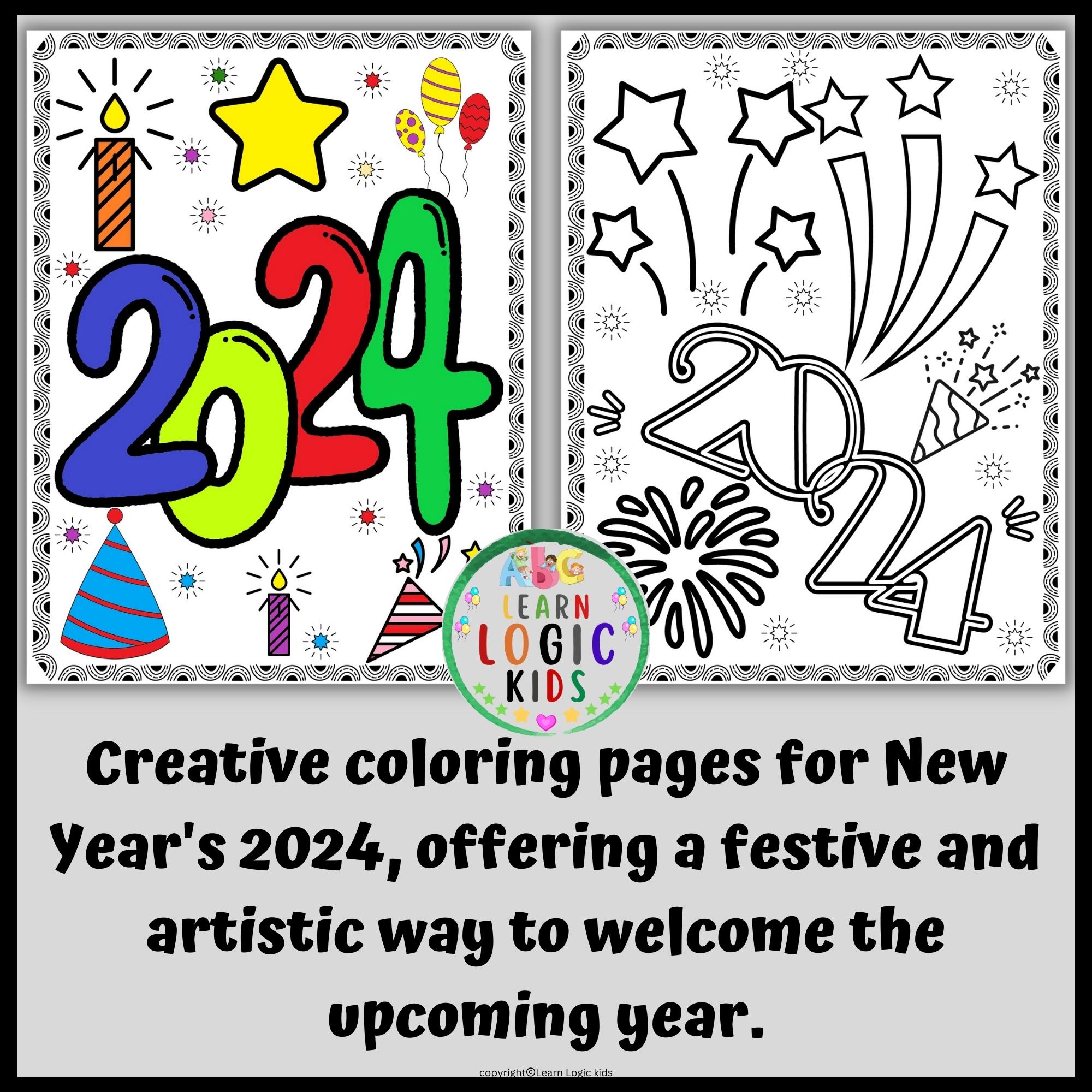New years coloring pages made by teachers