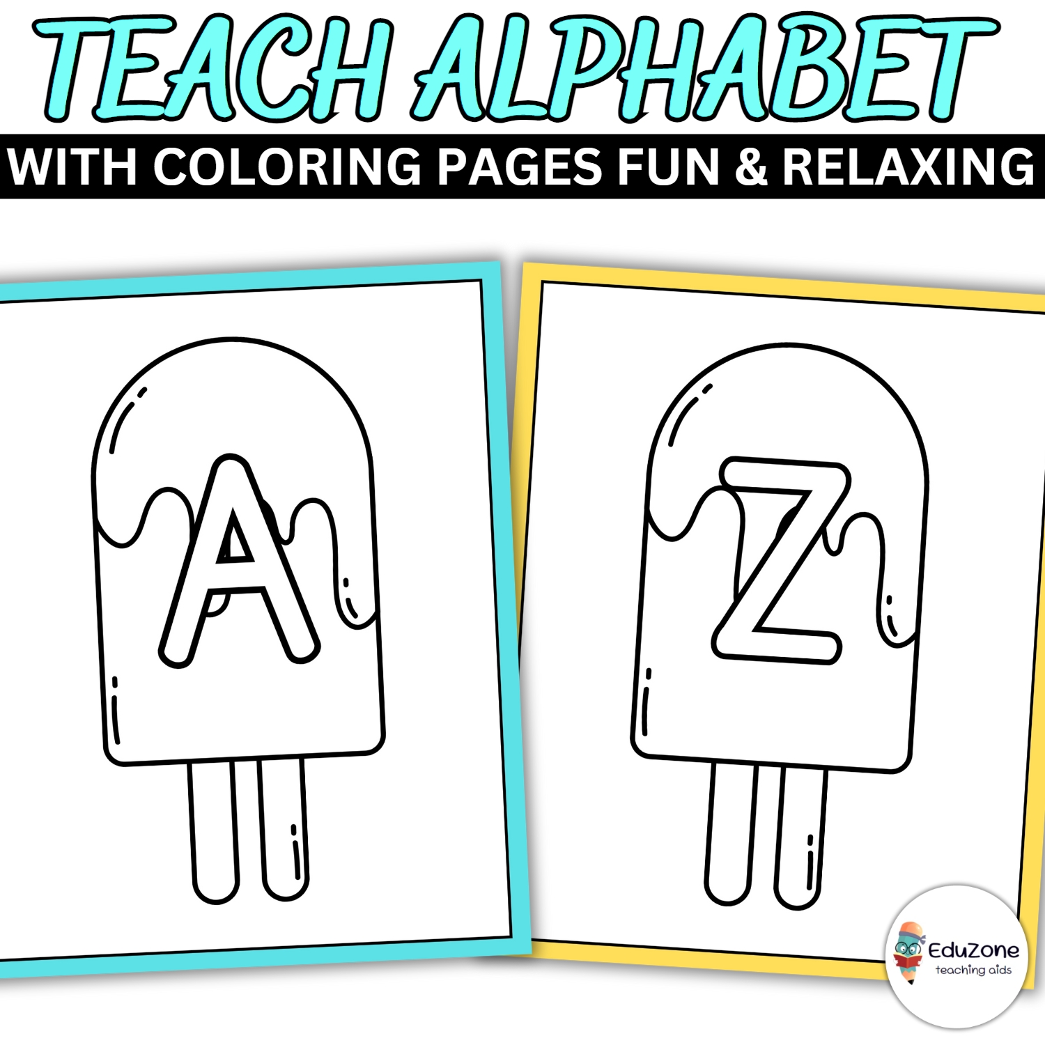 Fun summer alphabet coloring pages teach and learn the alphabet in style made by teachers