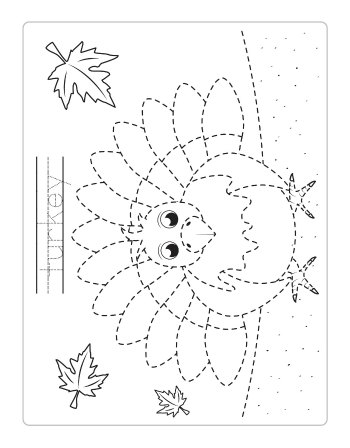 Thanksgiving tracing worksheets