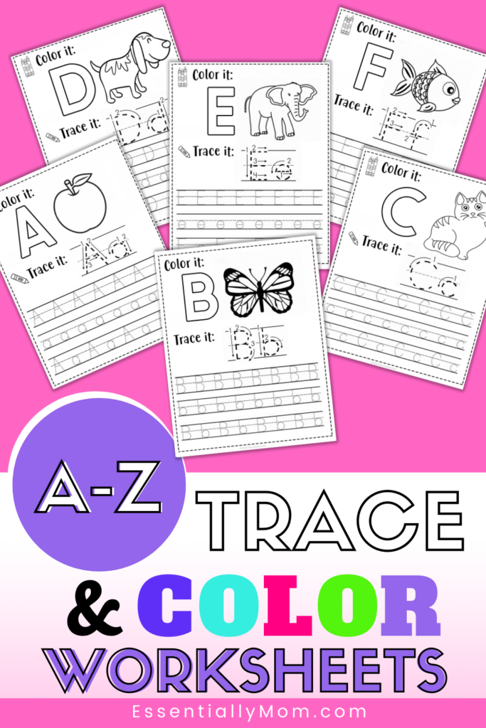 Free alphabet tracing worksheets for preschoolers