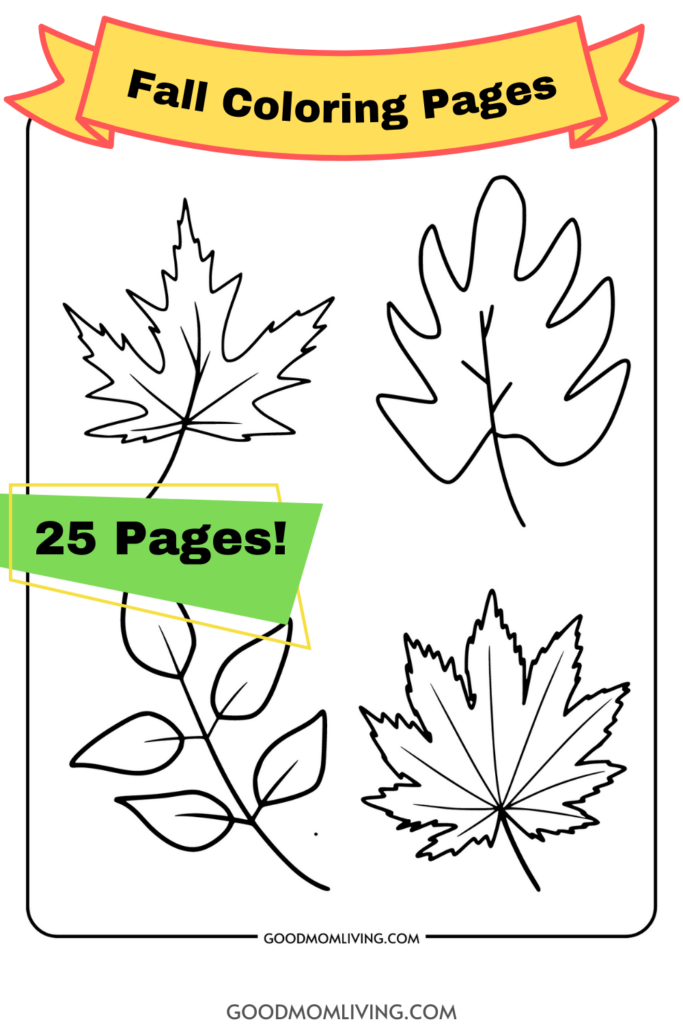 Fall leaves coloring pages free printable for kids
