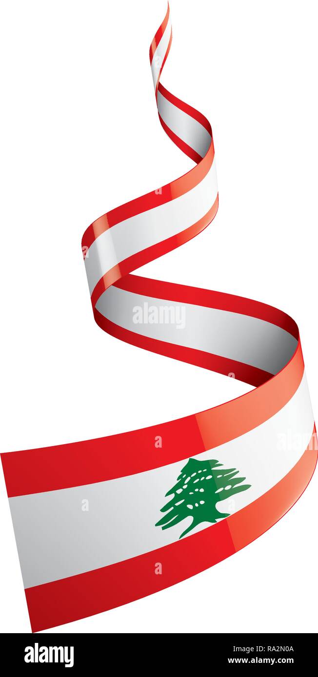 Lebanese flag vector illustration on a white background stock vector image art