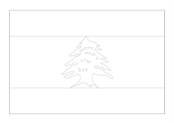 Lebanon flag coloring