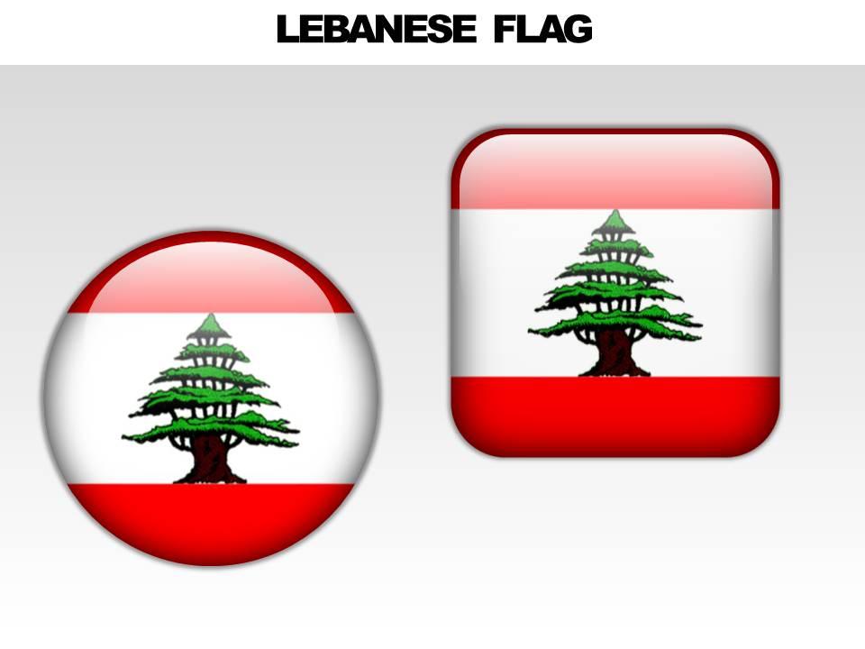 Lebanese country powerpoint flags powerpoint slide images ppt design templates presentation visual aids