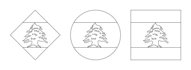 Lebanon flag stock illustrations royalty
