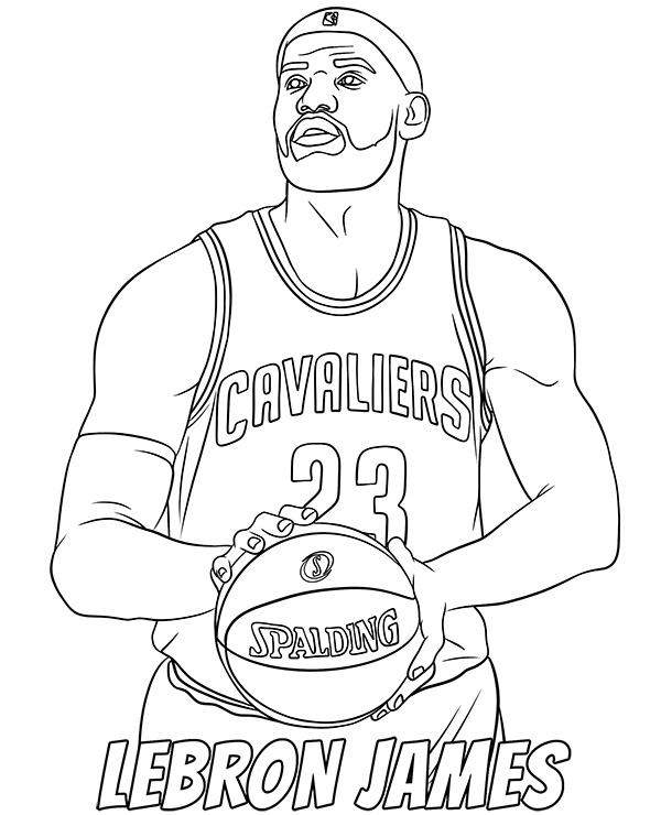 Coloring page with lebron james