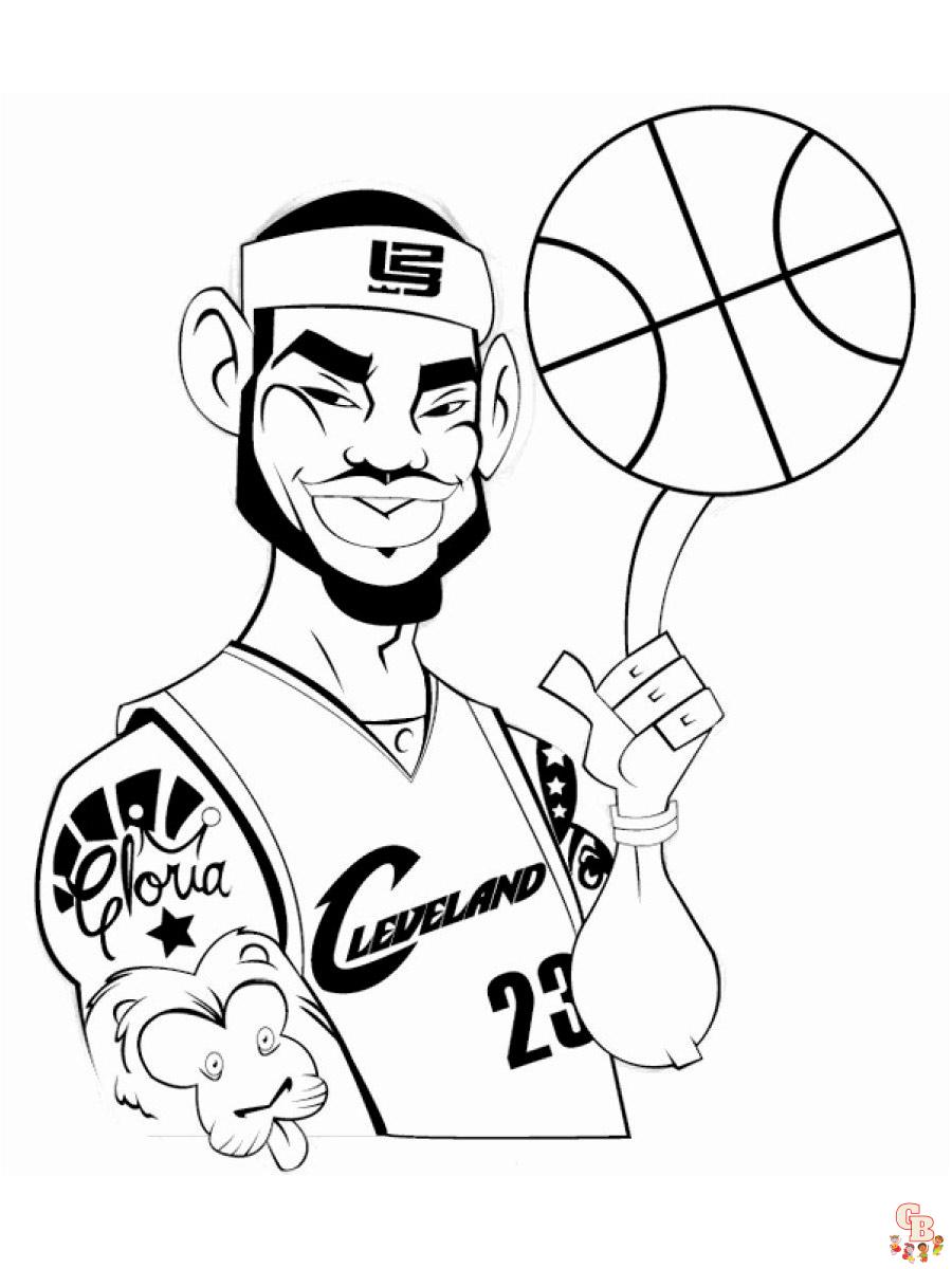 Exciting lebron james coloring pages for kids