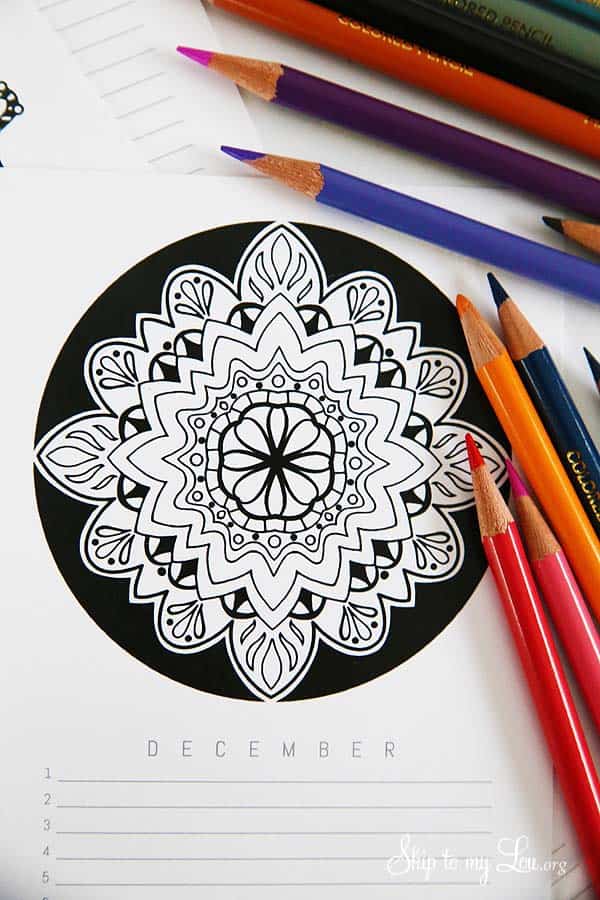 Free printable coloring calendar skip to my lou