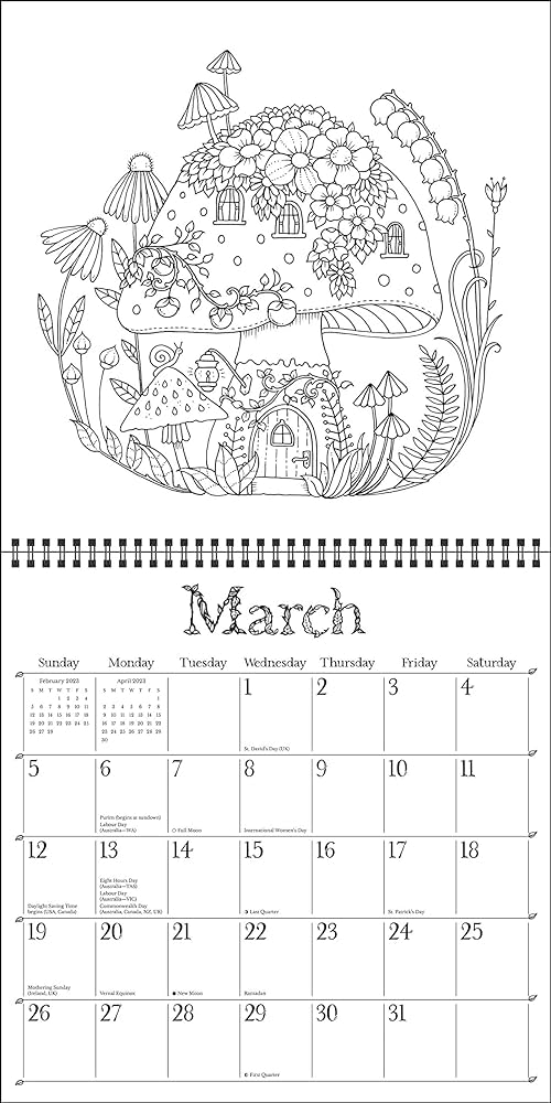 Johanna basford worlds of wonder coloring wall calendar a coloring calendar for the curious basford johanna books