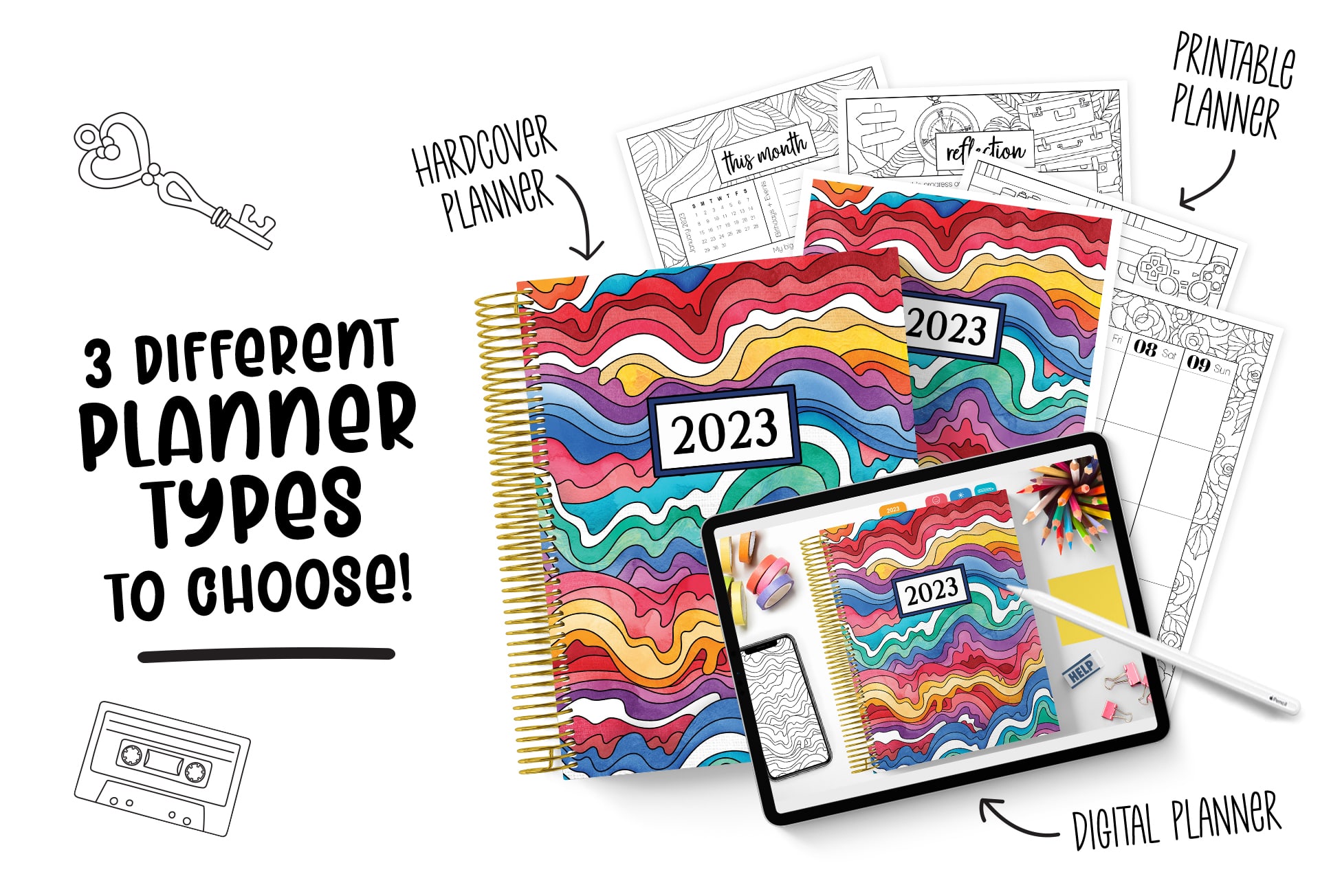 Free printable coloring calendar