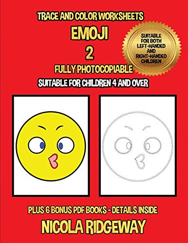 Trace and lor worksheets emoji this book has trace and lor worksheets this book will assist young children to develop pen ntrol and to their fine motor skills tracing