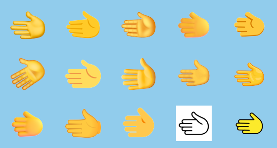 Ð leftwards hand emoji