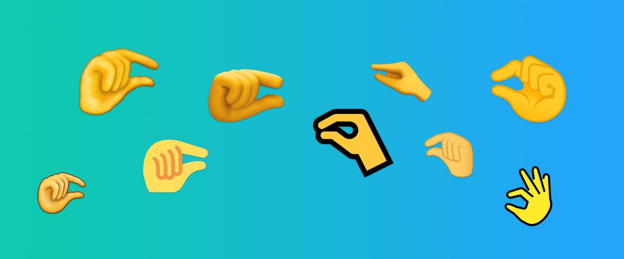 The pinching hand emoji is a lot
