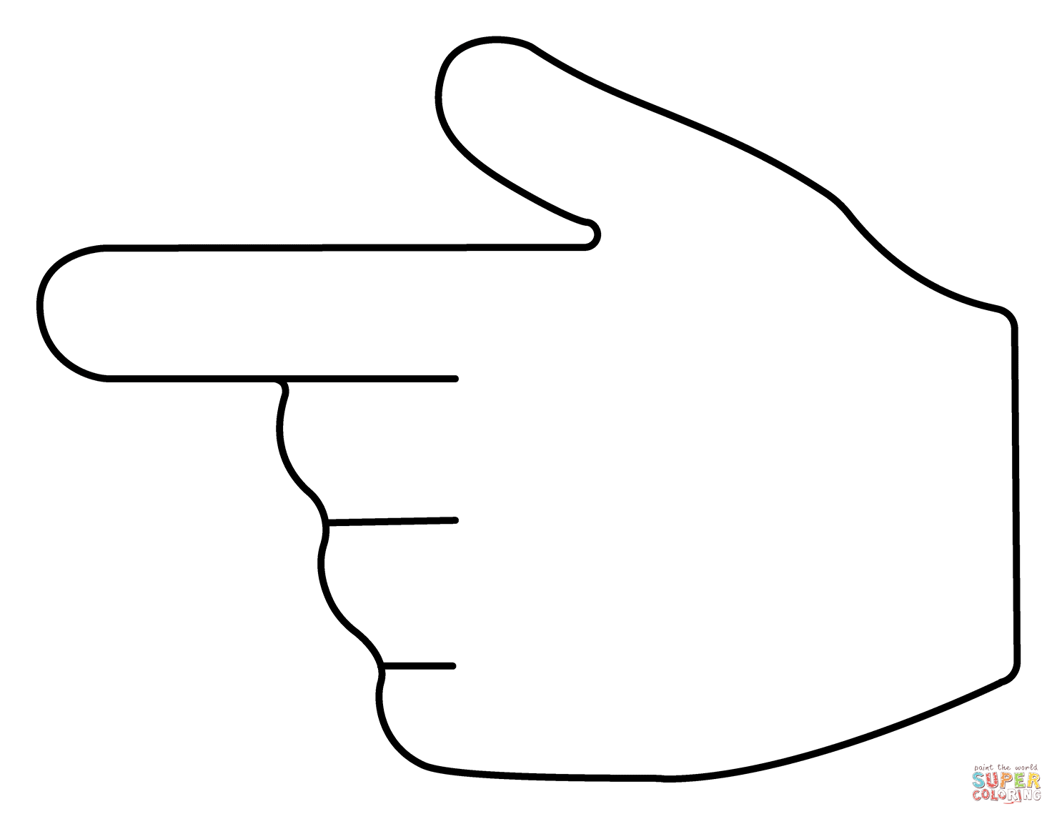Backhand index pointing left emoji coloring page free printable coloring pages