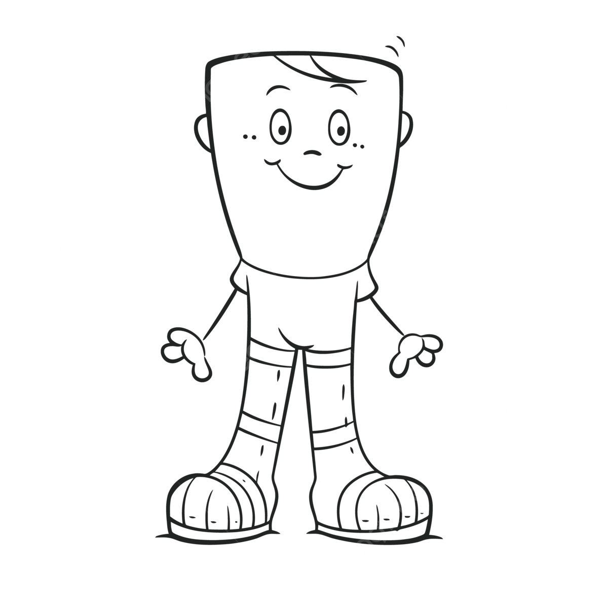 Cartoon boy and a cup coloring page outline sketch drawing vector car drawing cartoon drawing wing drawing png and vector with transparent background for free download