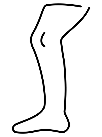 Leg emoji coloring page free printable coloring pages