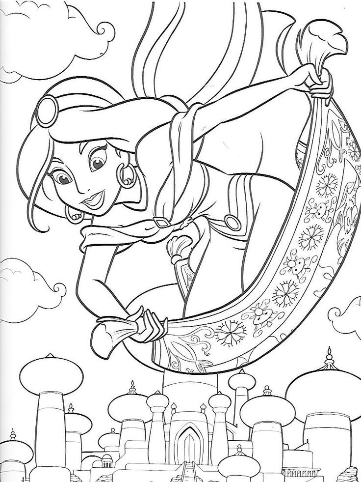 Amaizing genie escaping lamp aladdin coloring page for kids disney coloring pages cartoon coloring pages cinderella coloring pages