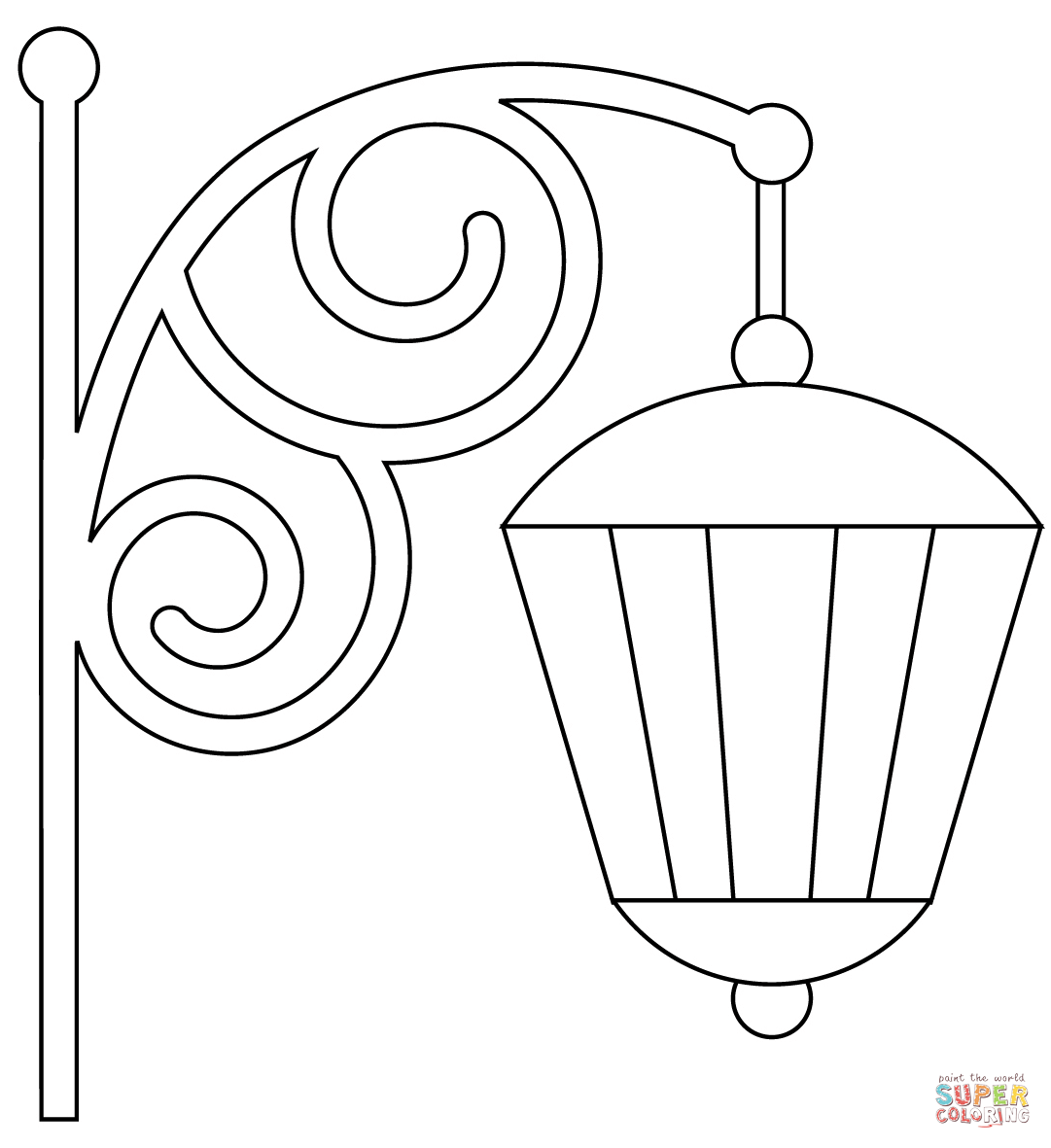 Street lamp coloring page free printable coloring pages